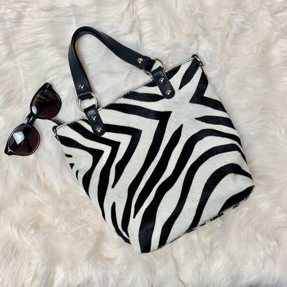 Maurizio Taiuti Handbags - Cowhide Zebra Print Handbag